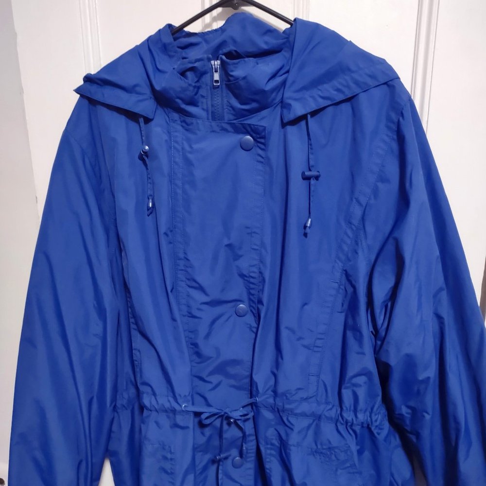 Woman Within 26-28 2x Fleeced Lined Taslon Anorak Coat Jacket